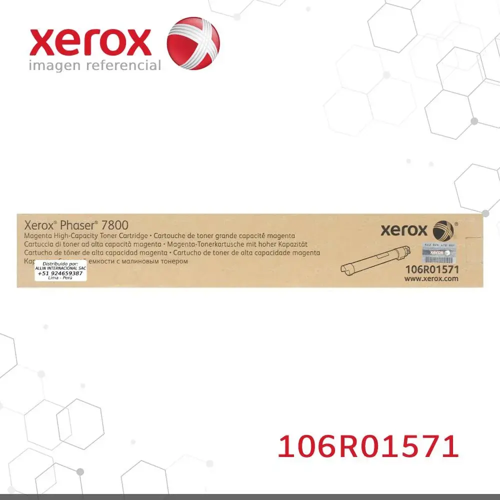 Toner Xerox 106R01571 Magenta 17.2K Phaser 7800 Alta capacidad