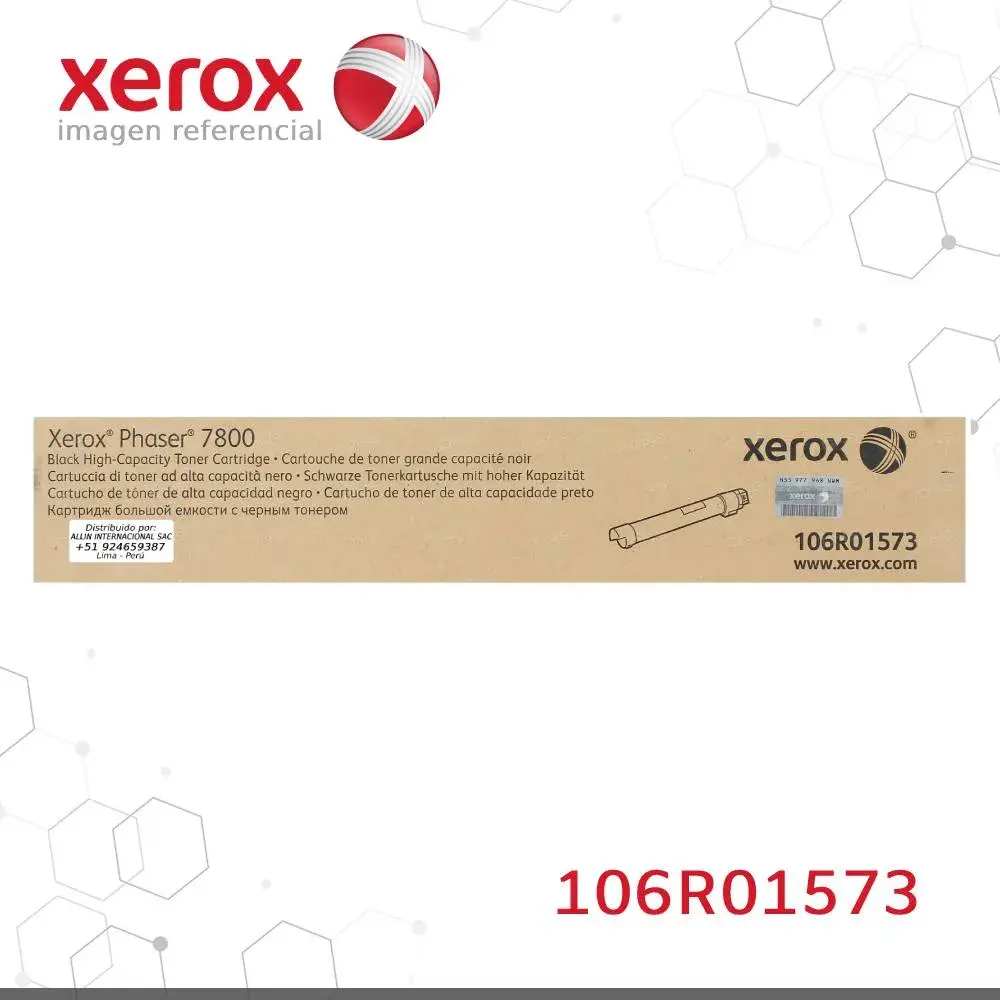 Toner Xerox 106R01573 Negro 24K Phaser 7800 Alta capacidad
