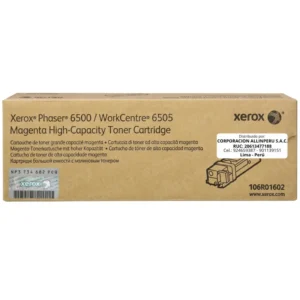 Foto de toner Xerox 106R01602 magenta original sellado vista frontal
