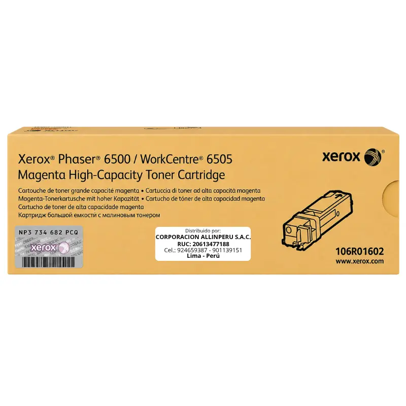 Tóner Xerox 106R01602 magenta original capacidad estándar