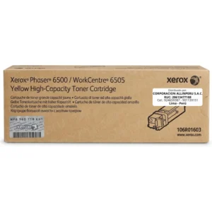 Alt: Foto de tóner Xerox 106R01603 Yellow original caja sellada vista frontal