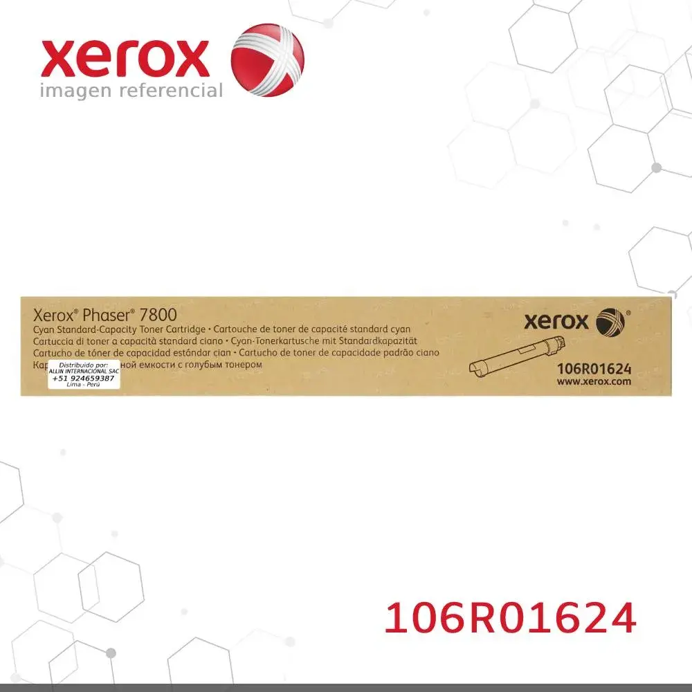 Toner-Xerox-106R01624-para-Phaser-7800.webp Toner Xerox 106R01624 Cian 6K Phaser 7800 Capacidad estandar - Imagen 1