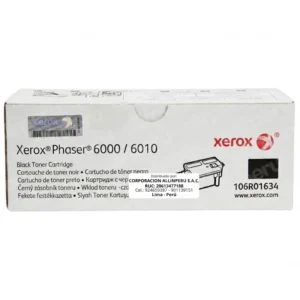 Foto de tóner Xerox 106R01634 negro original sellado vista frontal