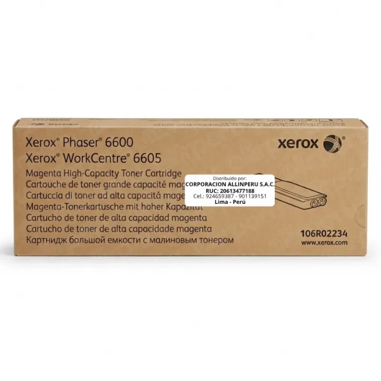 Tóner Xerox 106R02234 Magenta original para Phaser 6600 vista frontal