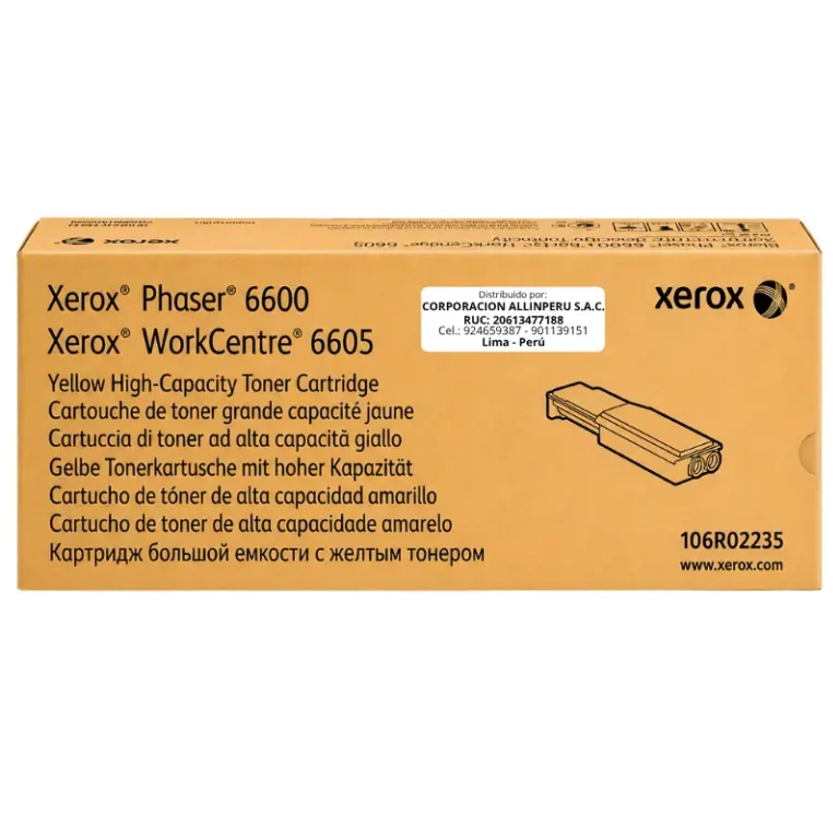 Foto de tóner Xerox 106R02235 amarillo alta capacidad frontal