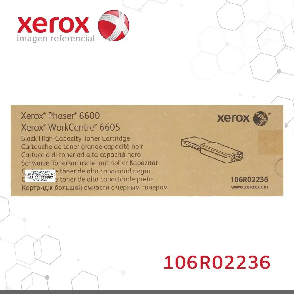 Toner-Xerox-106R02236-para-Phaser-6600-WorkCentre-6605.webp Toner Xerox 106R02236 Negro 8K Phaser 6600, WorkCentre 6605 Alta capacidad - Imagen 1