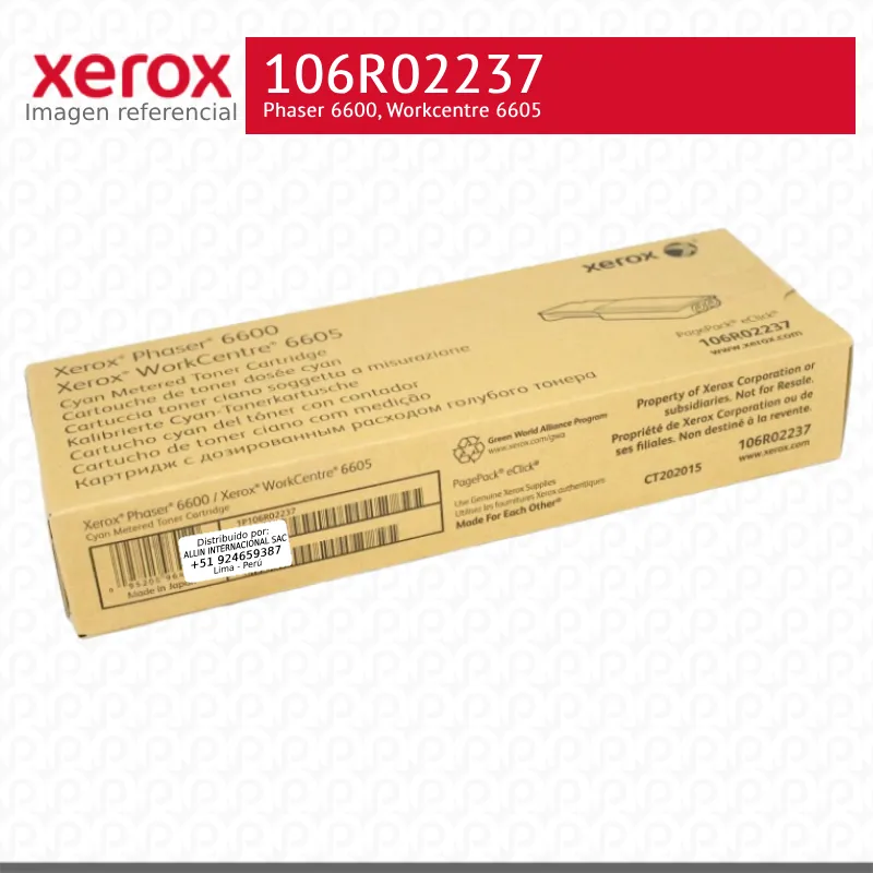Toner-Xerox-106R02237-para-Phaser-6600-Workcentre-6605.webp Toner Xerox 106R02237 Cian 8K Metered Phaser 6600, Workcentre 6605 Extra Alta capacidad - Imagen 1