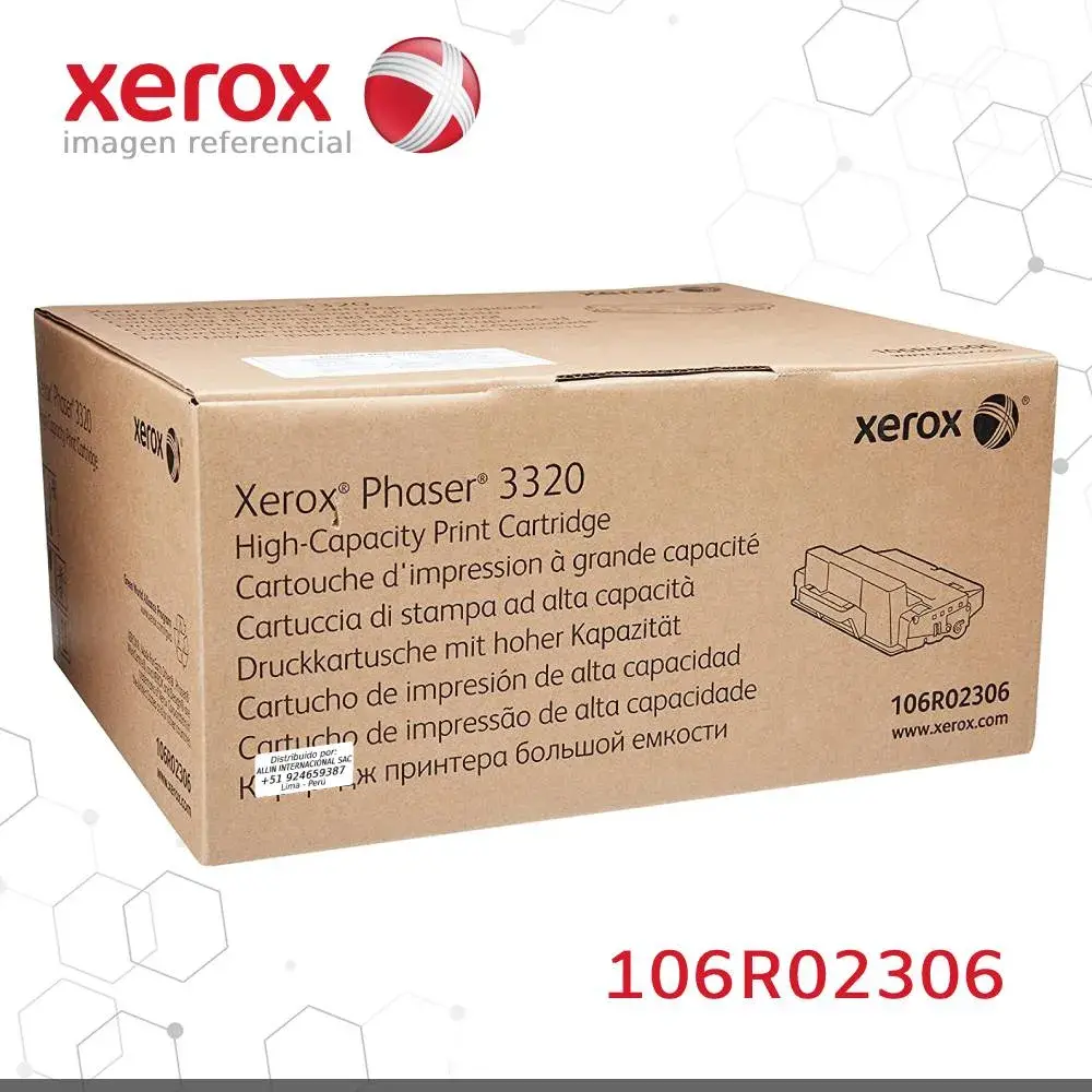 Toner Xerox 106R02306 Negro 11K Phaser 3320 Alta Capacidad