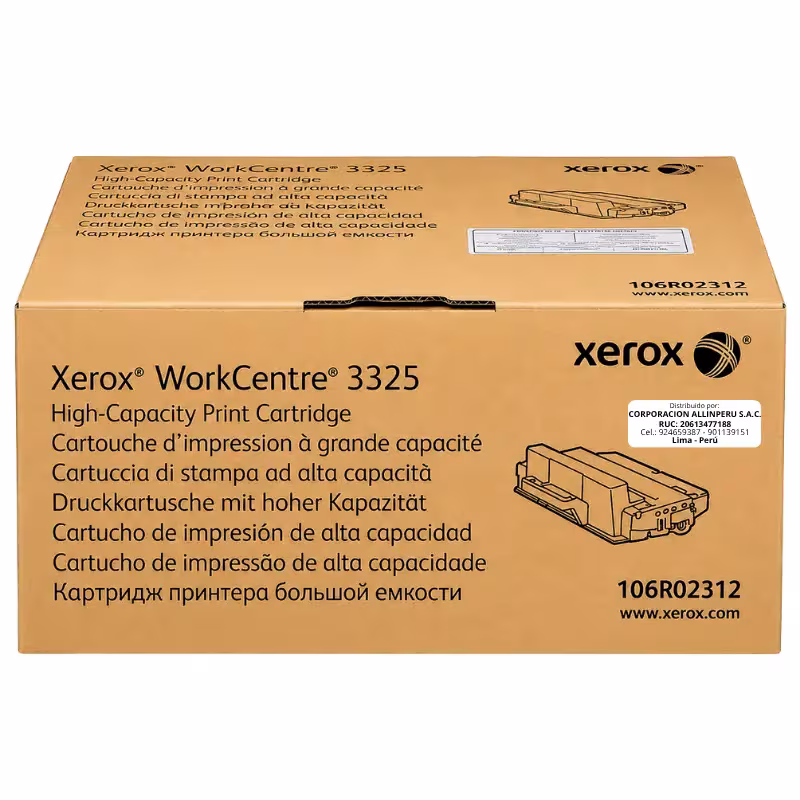 Foto de tóner Xerox 106R02312 negro original