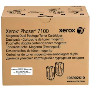 Foto de tóner Xerox 106R02610 magenta dual pack original para Phaser 7100