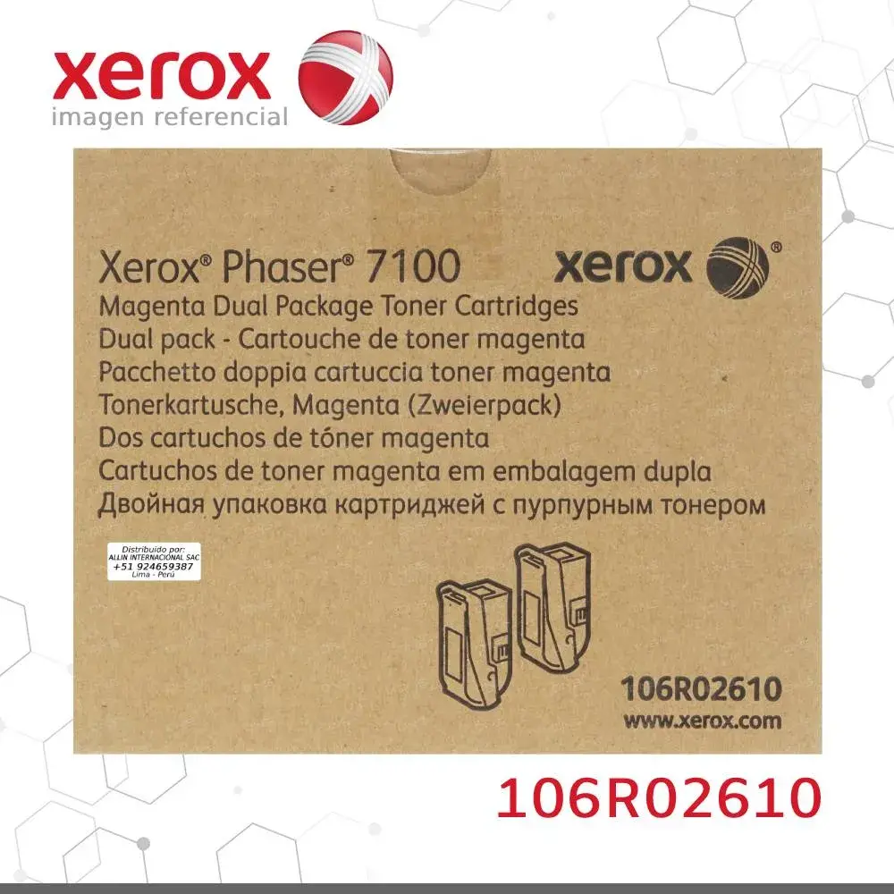 Toner-Xerox-106R02610-para-Phaser-7100.webp Toner Xerox 106R02610 Magenta 9K Dual Pack Phaser 7100 Alta capacidad - Imagen 1