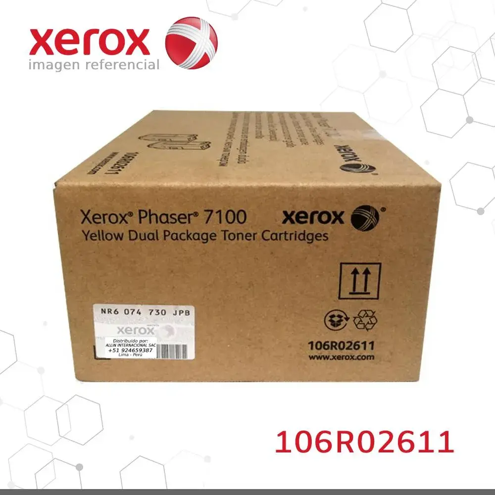 Toner Xerox 106R02611 Amarillo 9K Dual Pack Phaser 7100 Alta capacidad
