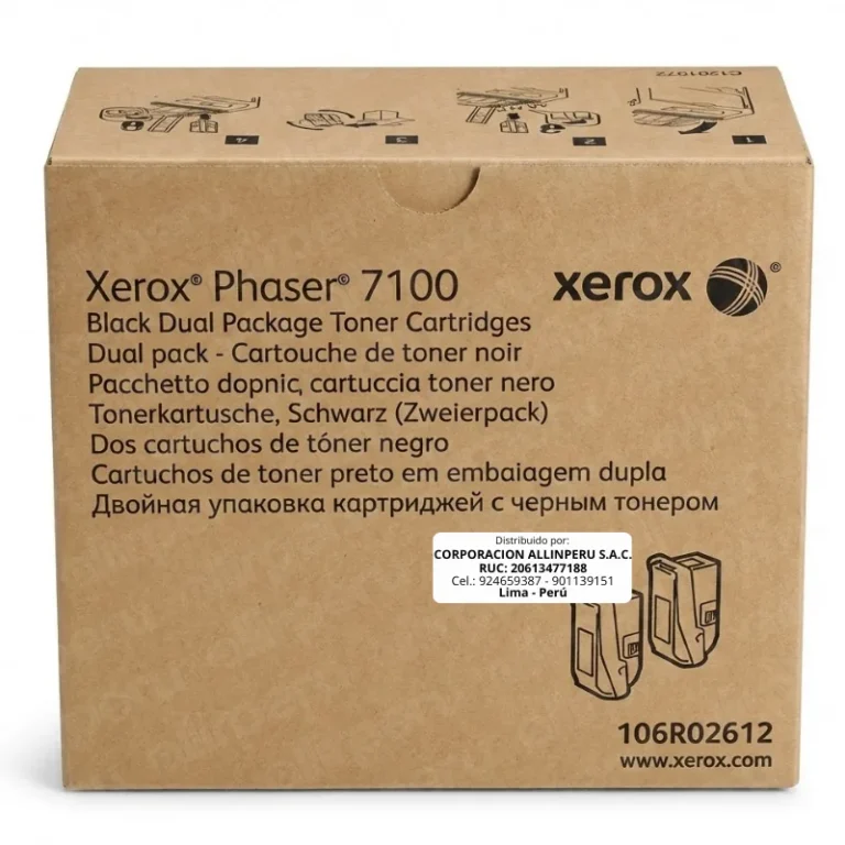 Foto de toner Xerox 106R02612 negro dual pack original sellado fondo blanco