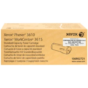 Toner Xerox 106R02721 Negro para Phaser 3610 WorkCentre 3615 Capacidad Estándar