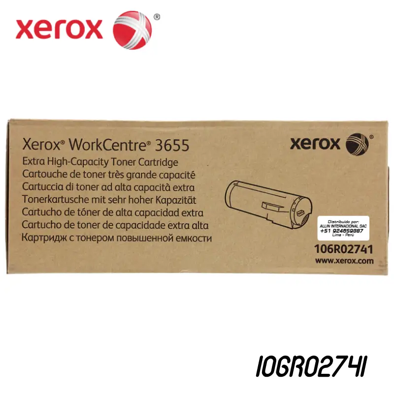 Toner Xerox 106R02741 Negro 25.9K Workcentre 3655 Extra Alta capacidad