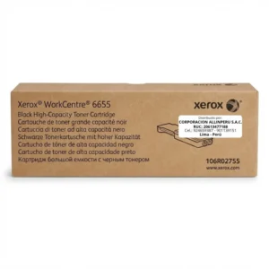Foto de tóner Xerox 106R02755 negro original caja sellada vista frontal