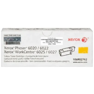 Foto de toner Xerox 106R02762 yellow original sellado fondo blanco