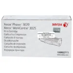 Foto de tóner original Xerox 106R02773 negro sobre fondo blanco, vista frontal