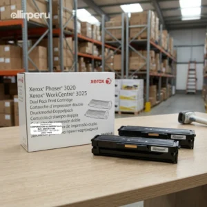 Foto de caja sellada tóner Xerox 106R03048 etiqueta original con código de barras