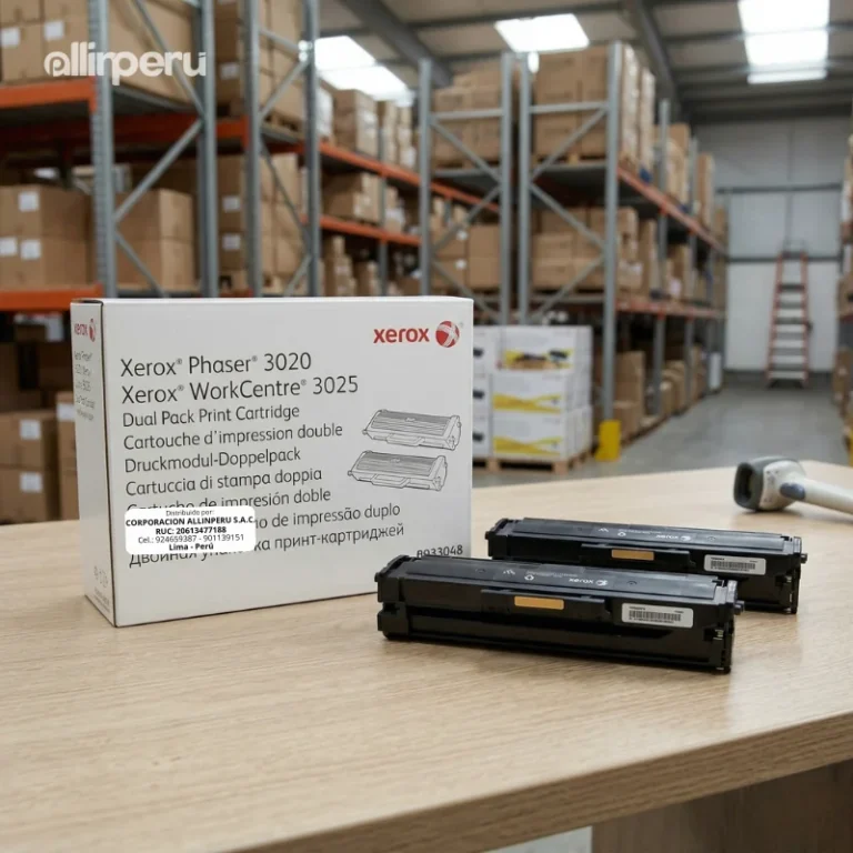 Foto de caja sellada tóner Xerox 106R03048 etiqueta original con código de barras