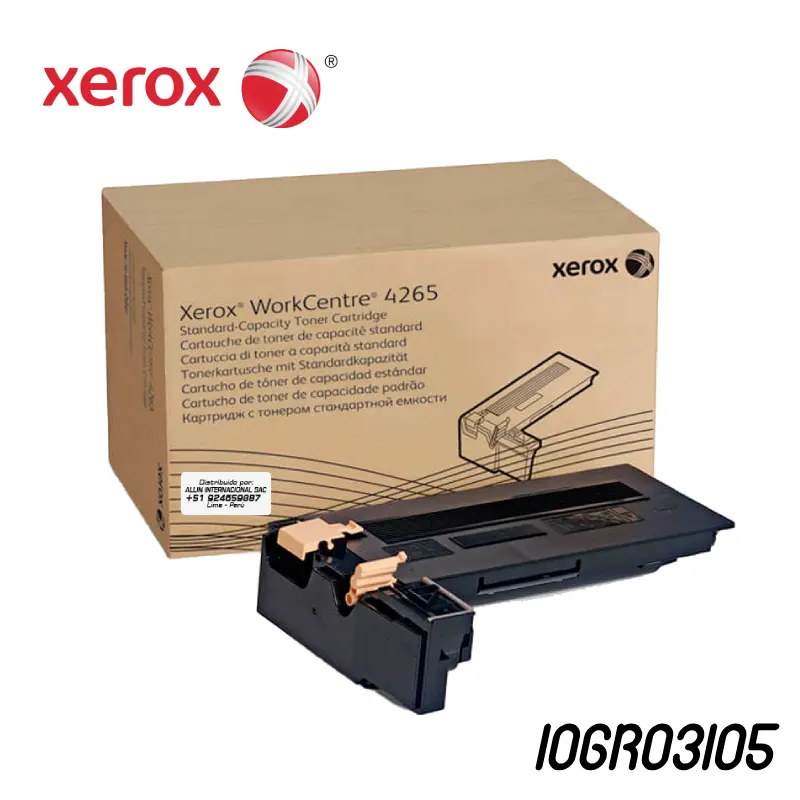 Toner Xerox 106R03105 Negro 10K Workcentre  4265 Capacidad Estándar
