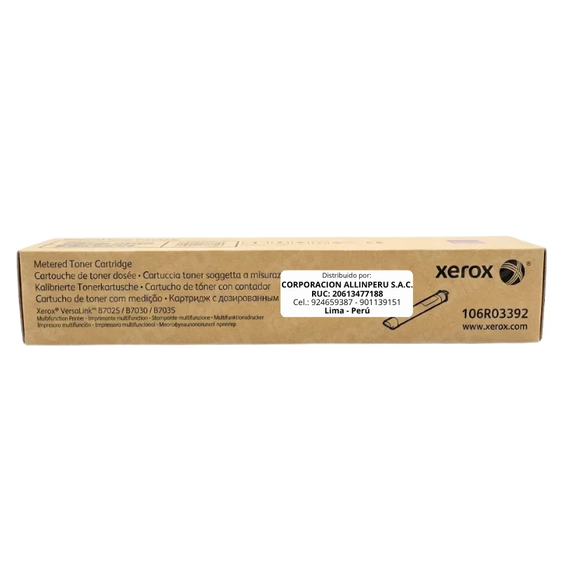 Tóner Xerox 106R03392 Negro Foto de tóner Xerox 106R03392 negro caja frontal original