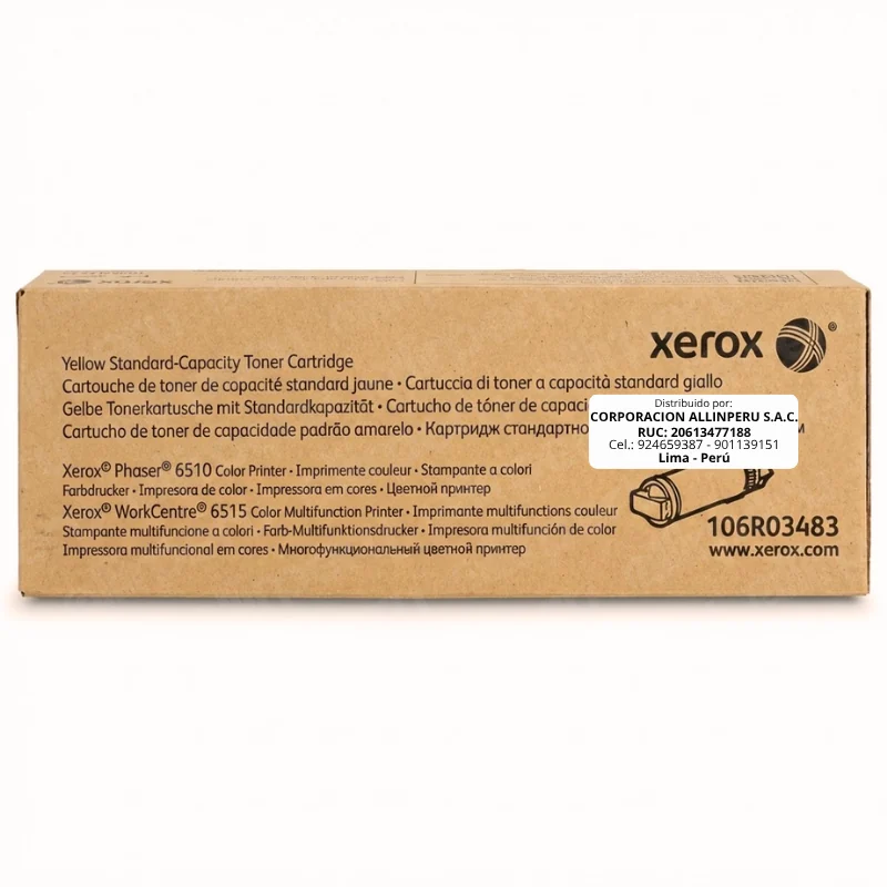 Tóner Xerox 106R03483 Yellow original para Phaser 6510 y WorkCentre 6515