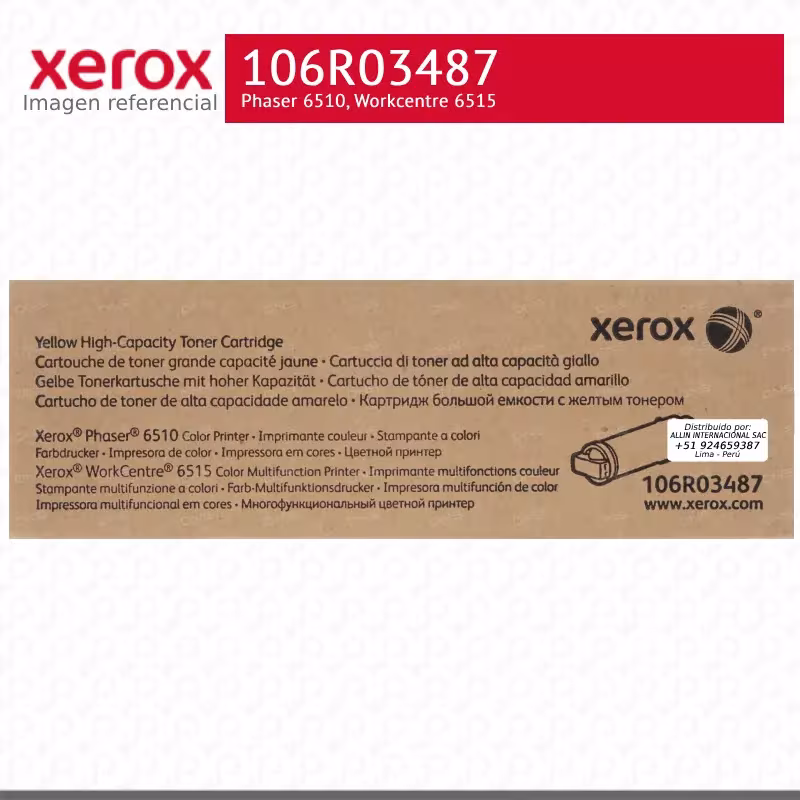 Caja del tóner Xerox 106R03487 Yellow High Capacity sellada original