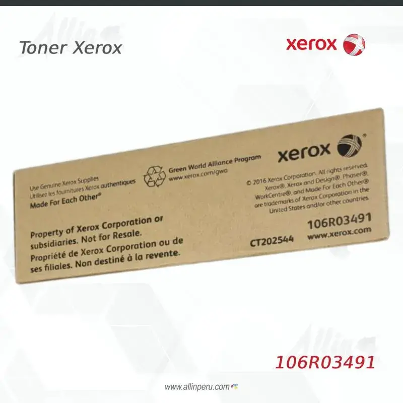 Toner Xerox 106R03491 Amarillo 2.4K Phaser 6510, Workcentre 6515 Surge Metered