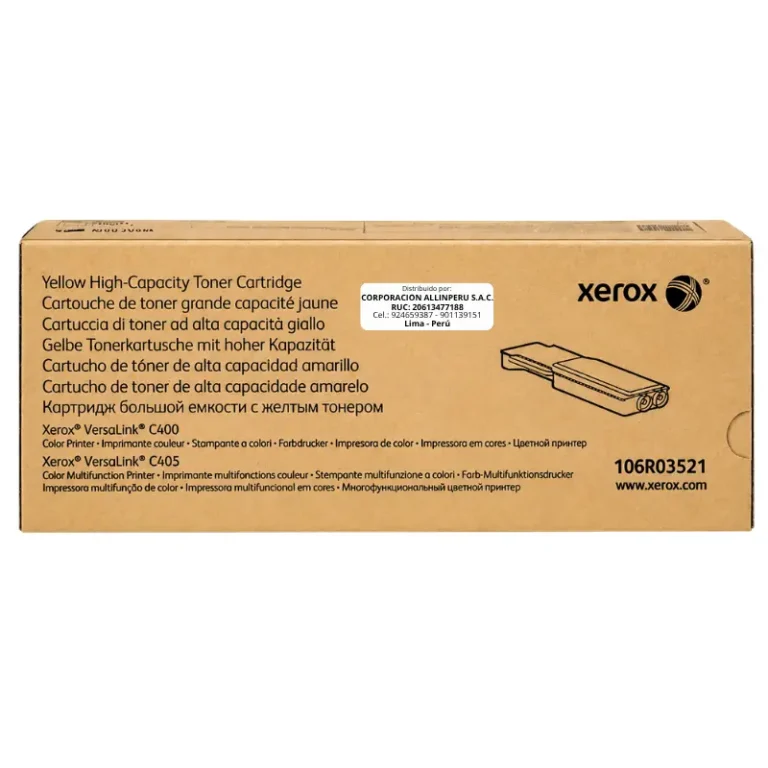 Tóner Xerox 106R03521 amarillo alta capacidad original sellado