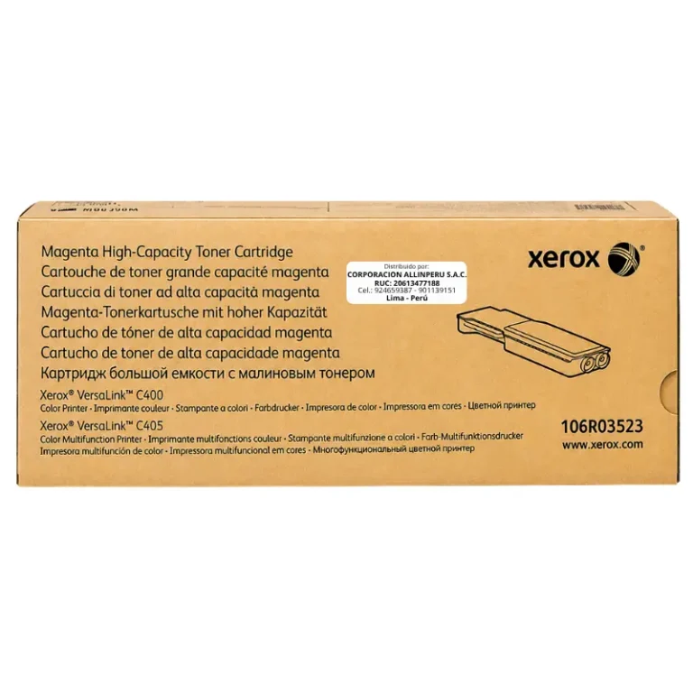 Tóner Xerox 106R03523 magenta alta capacidad original sellado