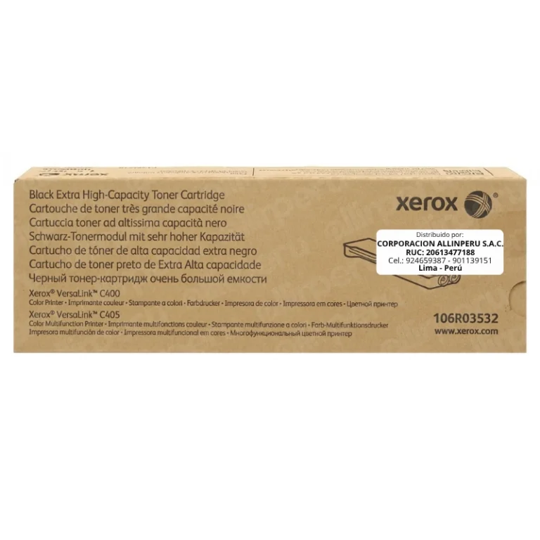 Tóner Xerox 106R03532 Negro original para impresora VersaLink C400 C405