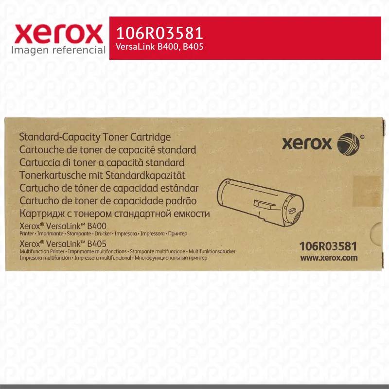 Toner Xerox 106R03581 Negro 5.9K VersaLink B400, B405 Capacidad Estándar