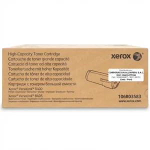 Tóner original Xerox 106R03583 negro para VersaLink B400 y B405 — vista frontal