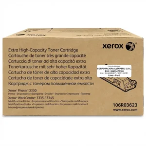 Foto de toner Xerox 106R03623 negro original sellado vista frontal