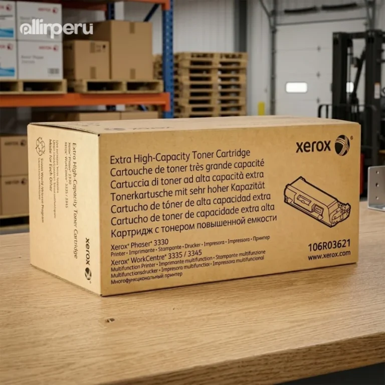 Foto de toner Xerox 106R03623 caja original cerrada en almacén.