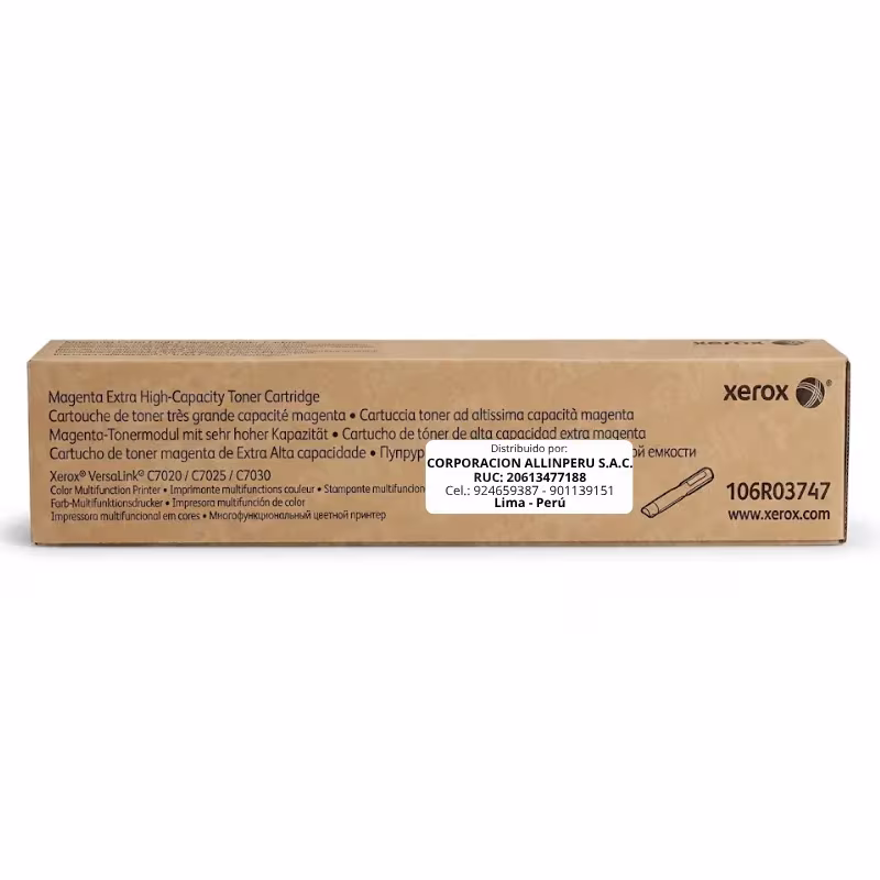 Tóner Xerox 106R03747 Magenta original para VersaLink C7020 C7025 C7030
