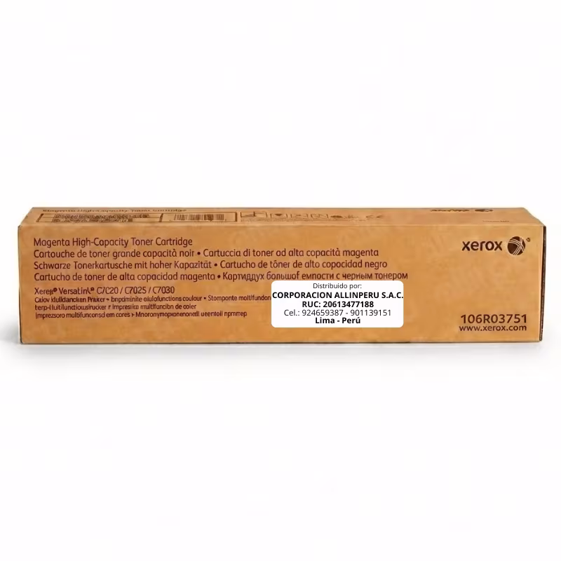 Tóner Xerox 106R03751 Magenta original caja sellada vista frontal