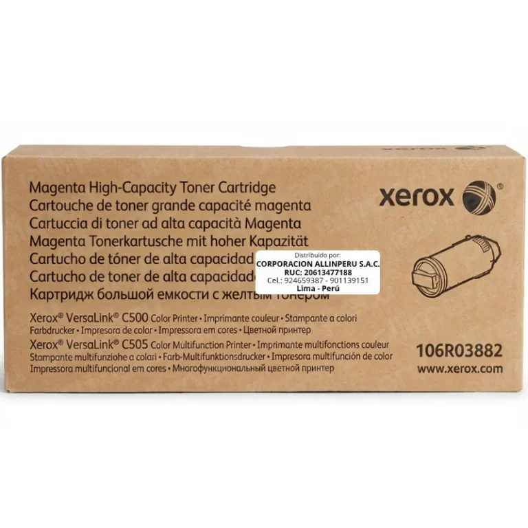 Foto de tóner Xerox 106R03882 Magenta con caja original