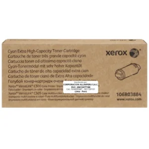 Foto de toner Xerox 106R03884 cian caja frontal original