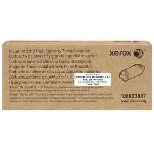 Toner Xerox 106R03887 negro caja frontal original