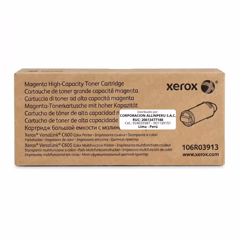 Tóner Xerox 106R03913 Magenta original caja sellada vista frontal