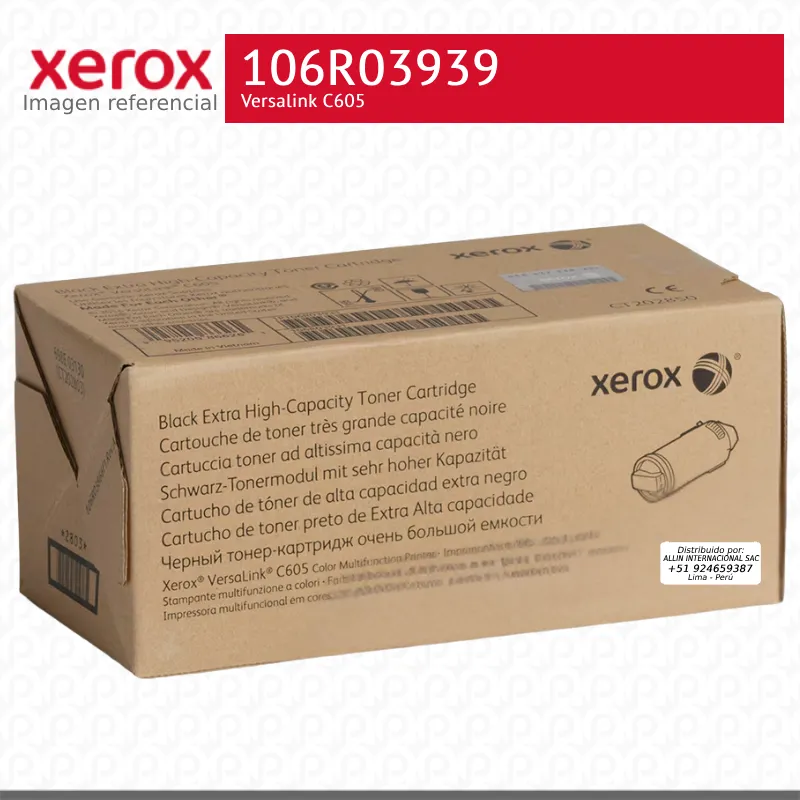 Toner Xerox 106R03939 Negro 16.9K Versalink C605 Extra Alta capacidad