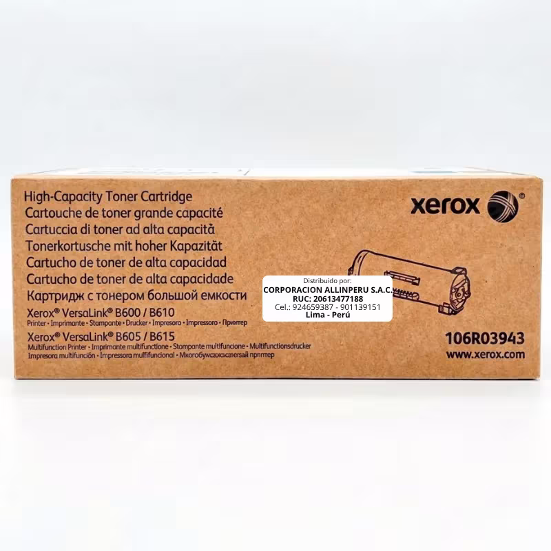 Tóner Xerox 106R03943 negro original caja sellada para VersaLink B615