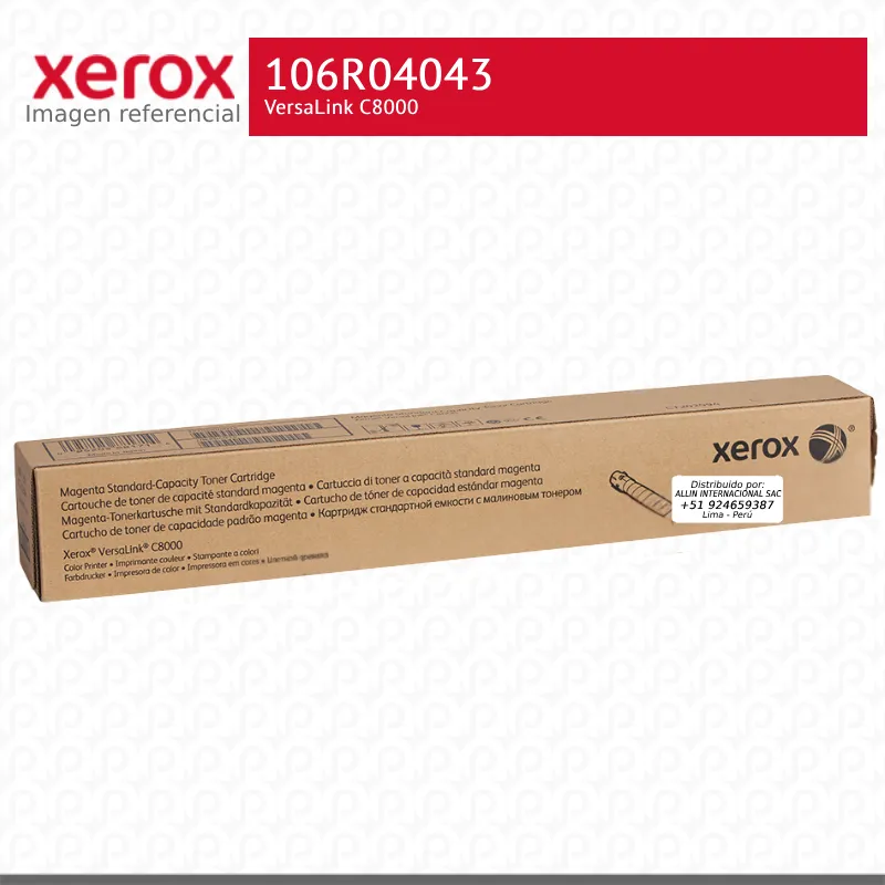 Toner Xerox 106R04043 Magenta 7K VersaLink C8000 Capacidad Estandar