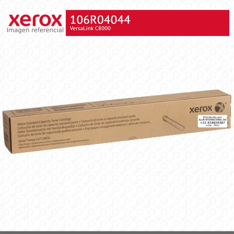 Toner Xerox 106R04044 Amarillo 7K VersaLink C8000 Capacidad Estandar