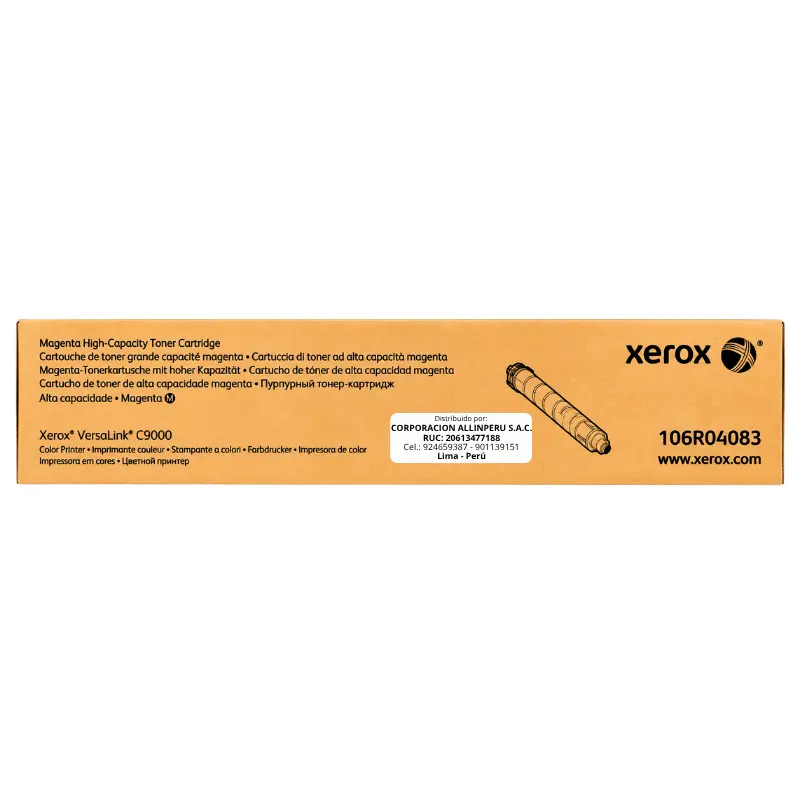 Toner Xerox 106R04083 magenta original en caja corrugada frontal