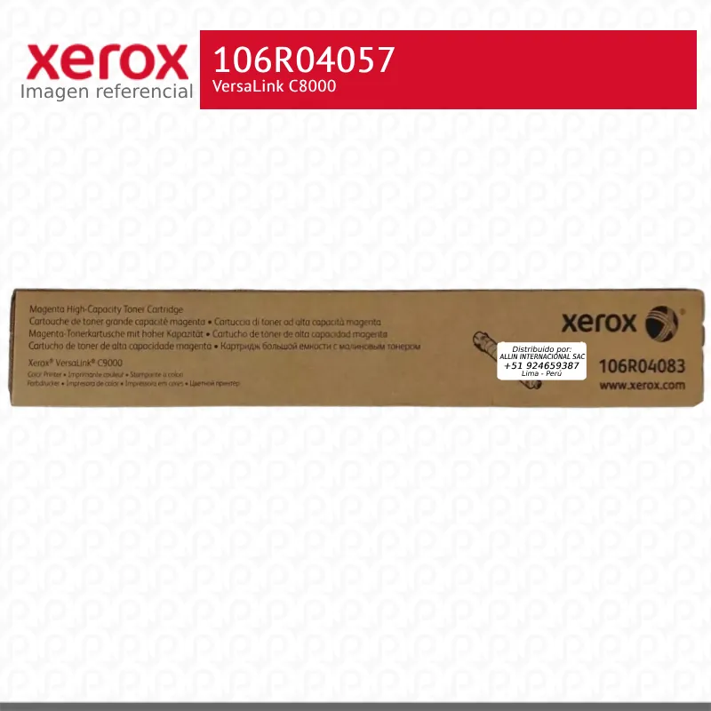 Toner Xerox 106R04083 Magenta 26K VersaLink C9000 Alta Capacidad