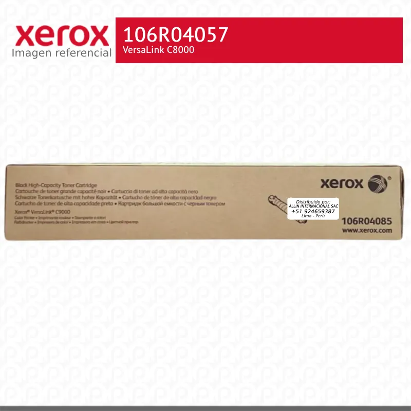 Toner Xerox 106R04085 Negro 31K VersaLink C9000 Alta Capacidad