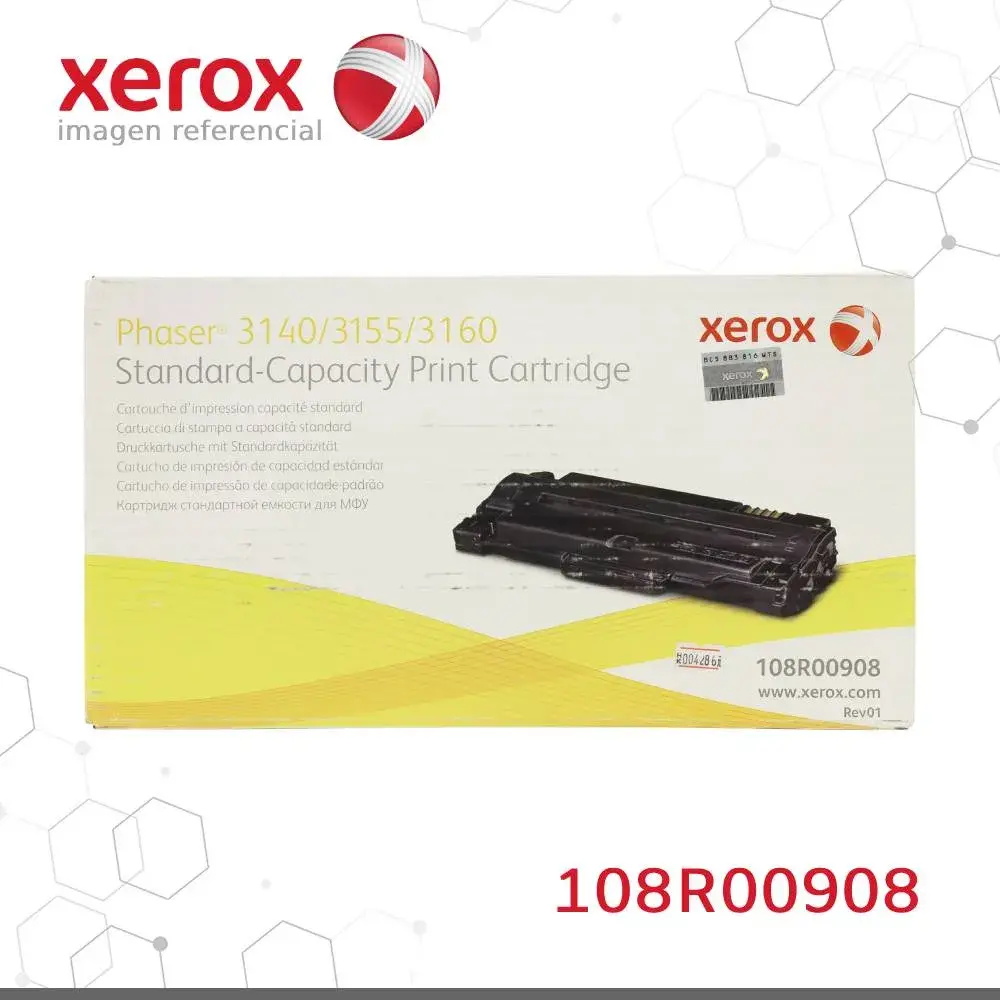 Toner Xerox 108R00908 Negro 1.5K Phaser 3140 Capacidad estandar